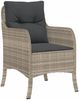 vidaXL 5-tlg. Garten-Essgruppe mit Kissen Hellgrau Poly Rattan 3211993 Bild 3