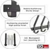 SO-TECH® Garderobenleiste Hakenleiste Blackline ALBA schwarz pulverbeschichteter Stahl (Spar-Set, 2 St), Breite 345 mm mit 4 Doppelhaken groß, inkl. Befestigungsset Bild 3