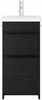 vidaXL Badezimmerschrank mit Waschbecken Schwarze Eiche 890721 Bild 3