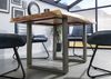 Baumtisch Sheesham 160x90x77 natur sandgestrahlt / U-Beine silber matt FREEFORM 5 Bild 3