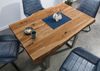 Baumtisch Sheesham 160x90x77 natur sandgestrahlt / U-Beine silber matt FREEFORM 5 Bild 2