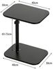 JEOBEST Beistelltisch Holz Klein Couchtisch Sofatisch: C Form, Höhenverstellbarer Side Table, Sofatisch mit Metallgestell Bild 4