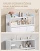 Badezimmerschrank, Badschrank mit 2 Schranktürn und 3 Schubladen, Beistellschrank mit Verstellbaren Ablage, Kommode, modern, für Wohnzimmer, 30 x 80 x 92 cm, Weiß Bild 5