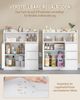 Badezimmerschrank, Badschrank mit 2 Schranktürn und 3 Schubladen, Beistellschrank mit Verstellbaren Ablage, Kommode, modern, für Wohnzimmer, 30 x 80 x 92 cm, Weiß Bild 4