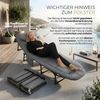 Norvéa Home Relaxliege Klappbare Gartenliege Relaxliege 191x68 cm mit Kissen 200 kg, 6-fach verstellbar, faltbar, bis 200 kg, mit Kissen Bild 3