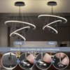 JDONG Pendelleuchte 3 Ringen Moderne LED Hängeleuchte 54W Dimmbar mit Fernbedienung, Warmweiß/Neutralweiß/Kaltweiß, 3 Ringen Hangelampe Hohenverstellbar fur Wohnzimmer Esszimmer Bild 2