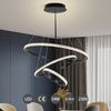 JDONG Pendelleuchte 3 Ringen Moderne LED Hängeleuchte 54W Dimmbar mit Fernbedienung, Warmweiß/Neutralweiß/Kaltweiß, 3 Ringen Hangelampe Hohenverstellbar fur Wohnzimmer Esszimmer Bild 3
