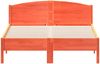 vidaXL Massivholzbett ohne Matratze Wachsbraun 140x190 cm Kiefernholz 842605 Bild 4