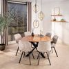 alesvelt Esstisch NEVIO TRIANGOLO Organischer Massivholztisch mit Spider-Gestell (1-Tisch), 135x76 cm Akazie massiv 6 Personen Bild 4