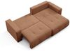Ecksofa Sofa mit Schlaffunktion AUGUSTO in Stoff Wind Rostbraun Ottomane Rechts Bild 2