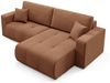 Ecksofa Sofa mit Schlaffunktion AUGUSTO in Stoff Wind Rostbraun Ottomane Rechts Bild 4