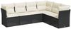 vidaXL 6-tlg. Garten-Sofagarnitur mit Kissen Schwarz Poly Rattan 3249515 Bild 2