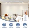 ZMH LED-Deckenleuchte, 4 dimmbare Glühbirnen, 38 W, Weiß, mit Fernbedienung, 3000 K – 6500 K, 350 ° verstellbar Bild 4