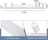 ZMH LED-Deckenleuchte, 4 dimmbare Glühbirnen, 38 W, Weiß, mit Fernbedienung, 3000 K – 6500 K, 350 ° verstellbar Bild 3