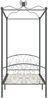 vidaXL Himmelbett-Gestell Grau Metall 90x200 cm [284480] Bild 3