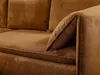 Vente-unique - TEODORA Sofa SamtStoff Rot - B 166 cm x H 91 cm x L 230 cm Bild 5