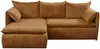 Vente-unique - TEODORA Sofa SamtStoff Rot - B 166 cm x H 91 cm x L 230 cm Bild 3