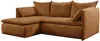 Vente-unique - TEODORA Sofa SamtStoff Rot - B 166 cm x H 91 cm x L 230 cm Bild 4
