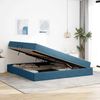 vidaXL Aufbewahrungsbett mit Matratze Dunkelblau 200 x 200 cm Samt 3399746 Bild 4