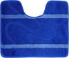 3-Teilig Bad Garnitur Badematte Badvorleger Wasser absobierend Kleine Streifenmuster rutschfest Blau Bild 4