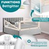 KESSER® Bettschutzgitter Reise Bett Rausfallschutz verstellbar Bed Guard Rail Bumper, Kinder/ Baby, Bettgitter Klappbar, Kinderbett Kinderbettschutzgitter, Tasche, Farbe, Höhe: 72 bis 96cm Beige, 150cm Bild 5