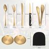 Forrlite Besteck-Set Besteck Set für 2 Personen, 10 teiliges Camping Geschirr Set, Tafelmesser, Essenslöffel, Teegabeln, Aufbewahrungsbeuteln Bild 2