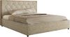 Polsterbett mit Bettkasten LARINO CLASSIC 160 x 200 cm Lattenrost und Gasdruckfedern, stabiles Bettgestell, modernes Design - Beige Strukture Bild 5