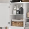 SoBuy BZR104-W Badezimmer-Hochschrank, MDF, Lackiert, Weiß, 60 x 171 x 37 cm Bild 5