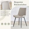 i@home Esszimmerstuhl 4-teiliges Set moderne Esstischstühle (4 St), mit verbreiterter Sitzfläche, Rückenlehne & rutschfesten Metallfüßen Bild 2