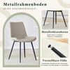 i@home Esszimmerstuhl 4-teiliges Set moderne Esstischstühle (4 St), mit verbreiterter Sitzfläche, Rückenlehne & rutschfesten Metallfüßen Bild 4