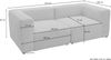 DOMO. collection Sofa 800013, 2-Sitzer Garnitur, rechteckig, gepolsterte Rückenlehne, Modul-Element, 2er Couch, Polsterganitur, 216 x 108 x 69 (BxTxH), beige Bild 5