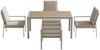 MeXo Gartenlounge-Set Lounge Gartenmöbelset Aluminium Wetterfest, (Garten Essgruppe für 4 Personen, 5-tlg, 4 Sessel, Esstisch 140 x 80 x 70 cm), 85 cm Rückenlehne, hoher Sitzkomfort Bild 2