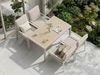 MeXo Gartenlounge-Set Lounge Gartenmöbelset Aluminium Wetterfest, (Garten Essgruppe für 4 Personen, 5-tlg, 4 Sessel, Esstisch 140 x 80 x 70 cm), 85 cm Rückenlehne, hoher Sitzkomfort Bild 3