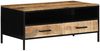 vidaXL Couchtisch Braun 90 x 50 x 40 cm Massives Mango Holz und Metall 4019636 Bild 3