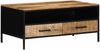 vidaXL Couchtisch Braun 90 x 50 x 40 cm Massives Mango Holz und Metall 4019636 Bild 4