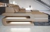 Couch Bologna L Form in Leder - Büffelleder - sandbeige-weiß - Links Bild 4