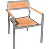 Designer Essgruppe Tisch Andalo + 4 Stapelstühle Endine Teakholz Edelstahl - Tischplatte: 120x120 cm Bild 3