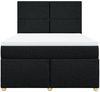 vidaXL Boxspringbett mit Matratze Schwarz 160x200 cm Stoff 3291326 Bild 4