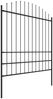 vidaXL Gartenzaun mit Speerspitze Stahl 1248 x 200 cm Schwarz 277754 Bild 3