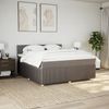 vidaXL Boxspringbett mit Matratze Taupe 180x200 cm Stoff 3287532 Bild 3