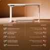Desktronic HomePro Elektrisch höhenverstellbarer Schreibtisch 160x80cm Weiß/Weiß mit Memory-Funktion, Anti-Kollisions Technologie, USB-A und USB-C-Ladeanschlüssen Bild 5