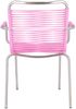 Stuhl Spaghetti aus Aluminium, Retro Chic mit wetterfestem PVC, pink, von Fiam, Outdoor Bild 4