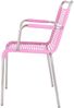Stuhl Spaghetti aus Aluminium, Retro Chic mit wetterfestem PVC, pink, von Fiam, Outdoor Bild 3