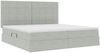 vidaXL Aufbewahrungsbett mit Matratze Hellgrau 200 x 200 cm Samt 3372051 Bild 5