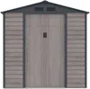 Vente-unique - ADELMO Gartenhaus Metall GrauBraun - B 117 cm x H 213 cm x L 203 cm Bild 2