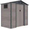 Vente-unique - ADELMO Gartenhaus Metall GrauBraun - B 117 cm x H 213 cm x L 203 cm Bild 4