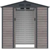 Vente-unique - ADELMO Gartenhaus Metall GrauBraun - B 117 cm x H 213 cm x L 203 cm Bild 3
