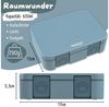 BEARFOOT Lunchbox Brotdose mit Fächern, leicht & auslaufsicher - blau, PP, ABS, Silikon, Kindergarten und Schule - Mädchen und Jungen, Vesperbox, Snackbox Bild 3