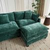 Sofa 3‑Sitzer, Sitzfläche (3 Plätze), Chenille Grün, modulare Doppelpolsterung für hohen Sitzkomfort,75*289*84 cm Bild 3