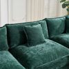 Sofa 3‑Sitzer, Sitzfläche (3 Plätze), Chenille Grün, modulare Doppelpolsterung für hohen Sitzkomfort,75*289*84 cm Bild 5